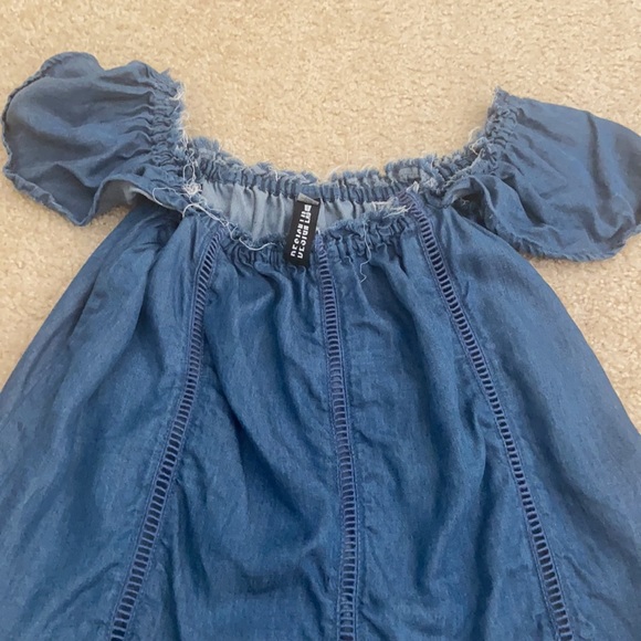 Denim design lab off shoulder top - Picture 3 of 4